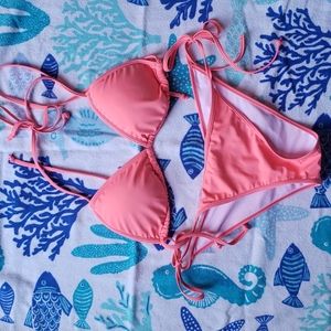 Zeraca Tie Side Bottom Triangle Bikini 🌞